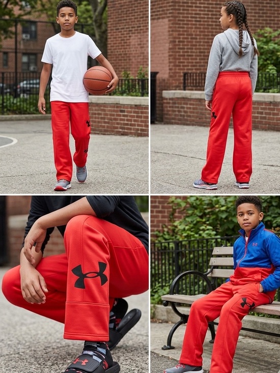 Under Armour Other - Under Armour Boys Storm Armour Fleece Big Logo Pants Red Size Youth L (14/16)